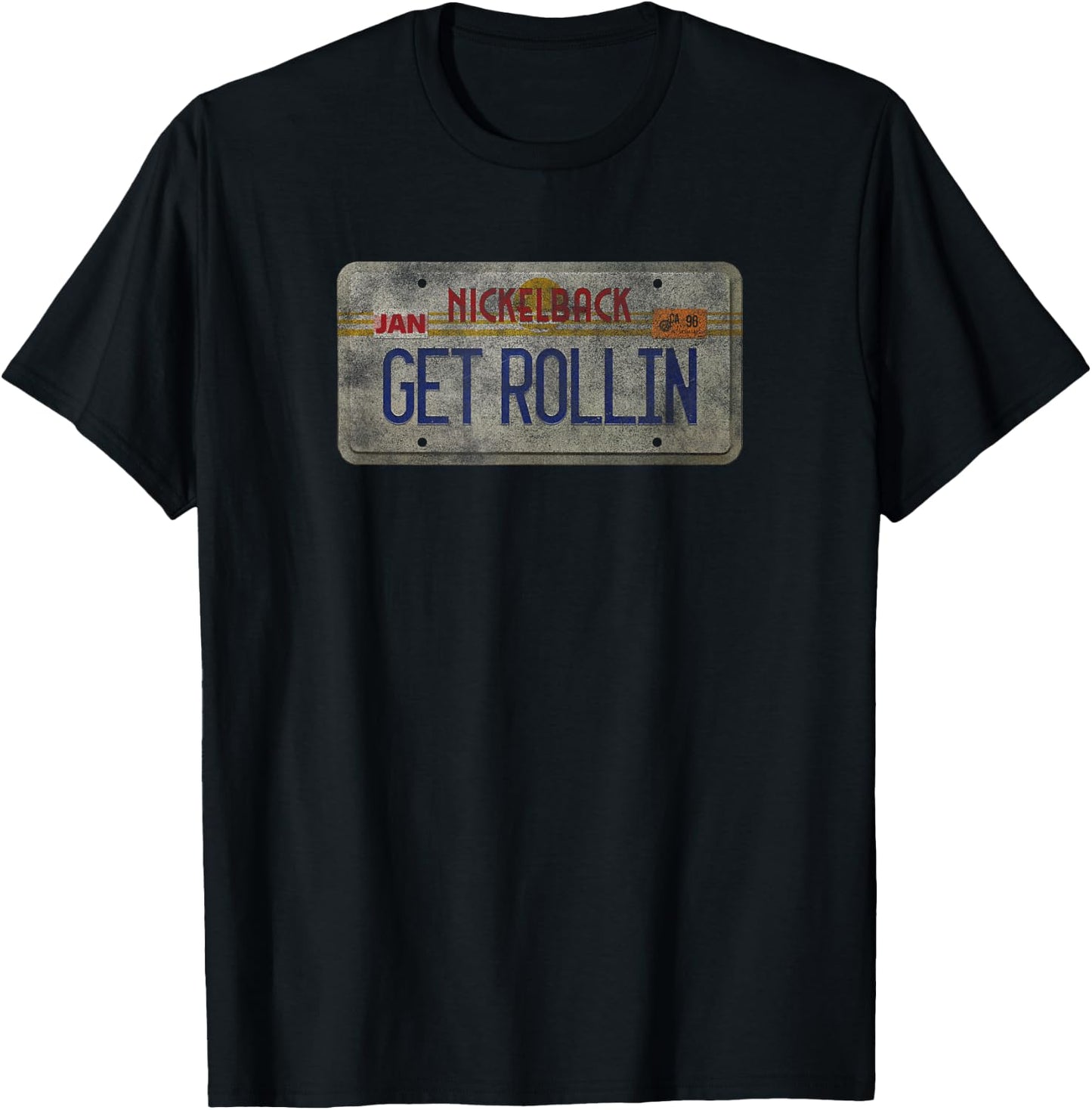Nickelback Get Rollin' Plate T-Shirt - T-Shirt | Black