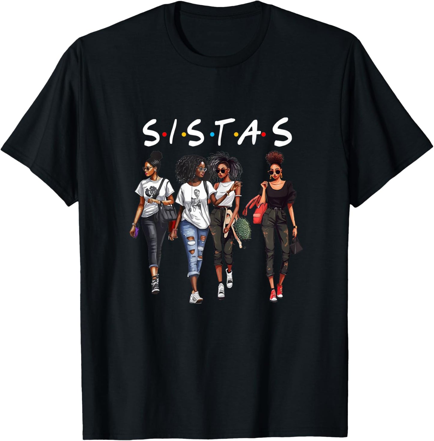 Melanin Queen African American Pride Black Girl Magic Attire T-Shirt - T-Shirt | Black