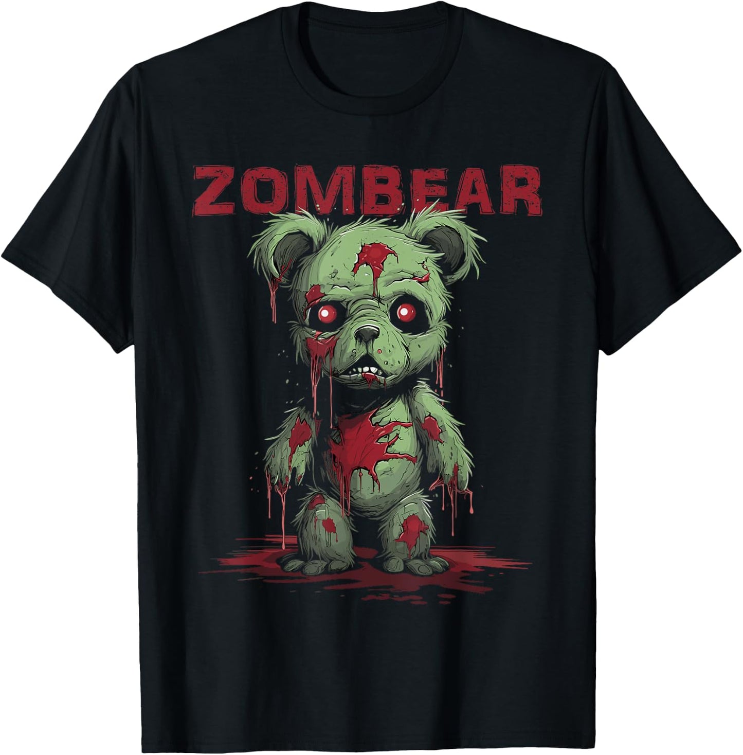 Teddy Bear Halloween for Kids Women Men Zombear Stuff T-Shirt - T-Shirt | Black
