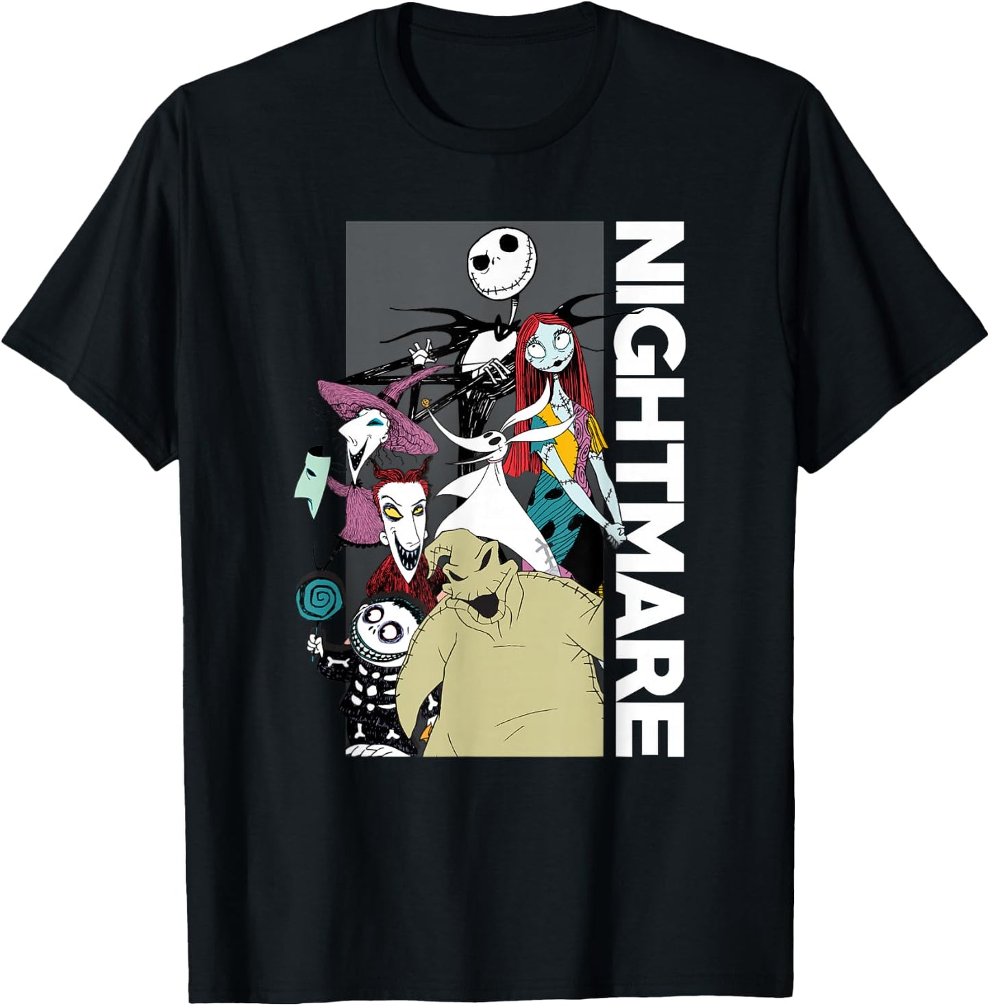 Disney The Nightmare Before Christmas Group Shot Poster T-Shirt - T-Shirt | Black