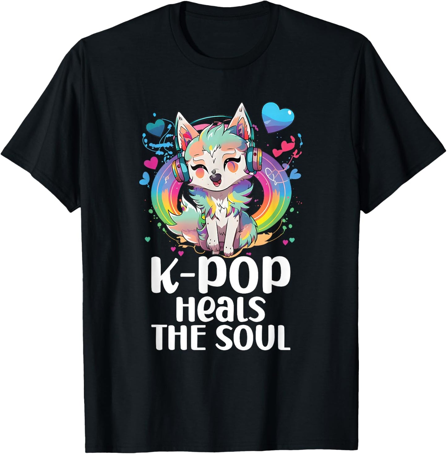 Kpop Items Bias Wolf Korean Pop Merch K-pop Merchandise T-Shirt - T-Shirt | Black
