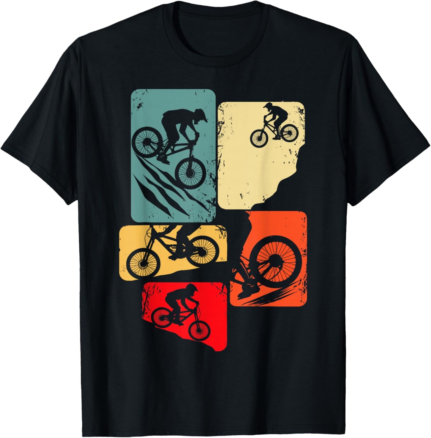 Mountain Bike MTB Downhill Biking Cycling Biker Kids Boys T-Shirt - T-Shirt | Black