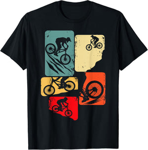 Mountain Bike MTB Downhill Biking Cycling Biker Kids Boys T-Shirt - T-Shirt | Black
