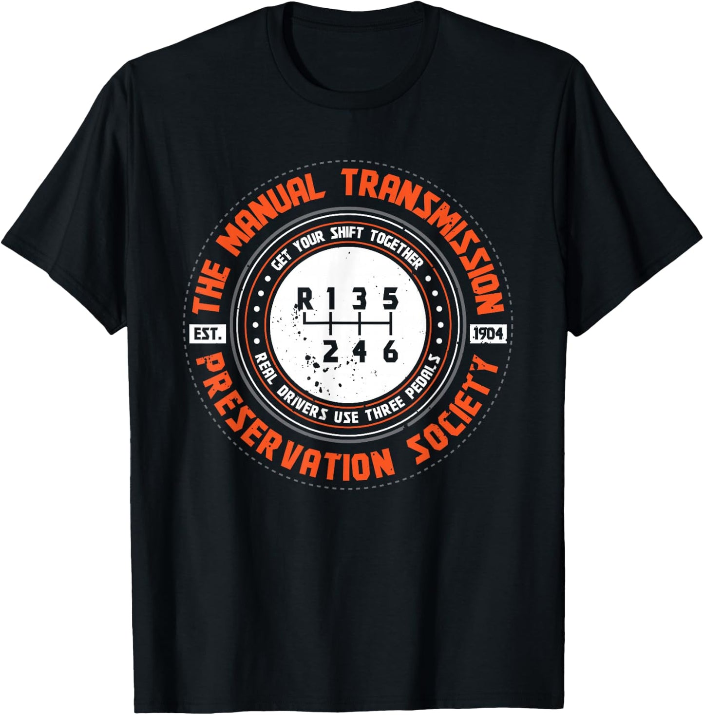 Manual Transmission Preservation Society Driving Driver T-Shirt - T-Shirt | Black