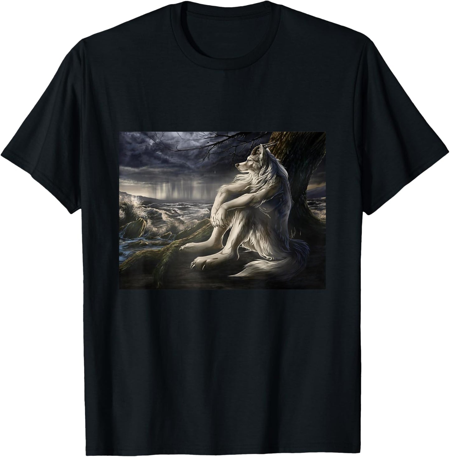 Human By Chance Alpha By Choice Funny Werewolf Wolf Meme T-Shirt - T-Shirt | Black
