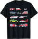 Emergency Vehicles, Emergency Boy and Girl T-Shirt - T-Shirt | Black