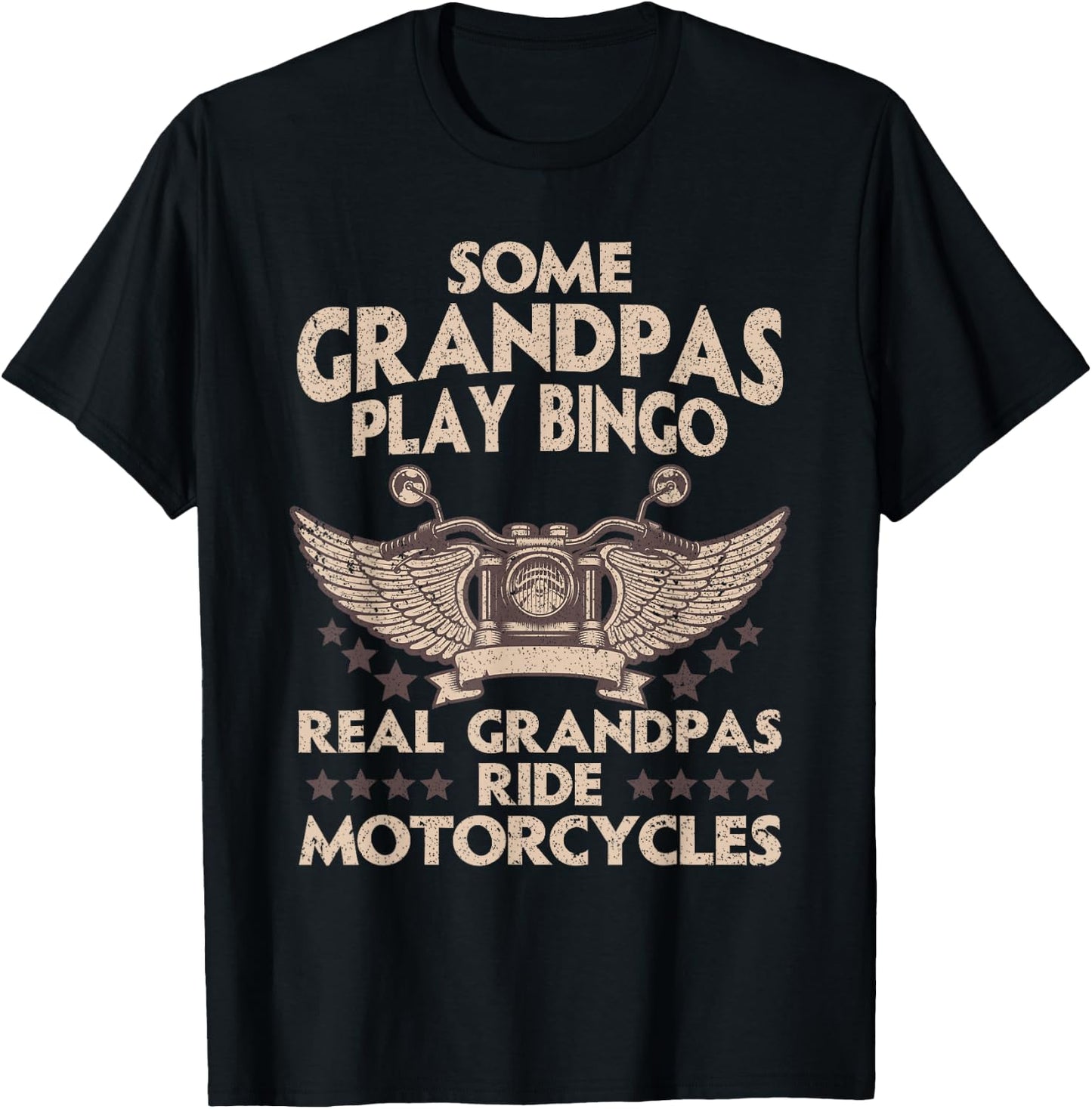 Funny Motorcycle For Grandpa Men Biker Motorcycle Rider T-Shirt - T-Shirt | Black