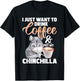 I Just Want To Drink Coffee And My Chinchilla - Pet Lover T-Shirt - T-Shirt | Black