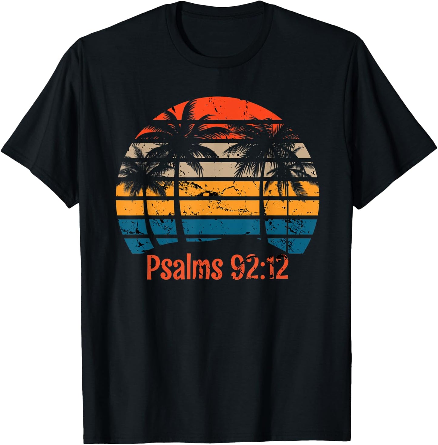 Palm Trees Christian Faith Righteousness T-Shirt - T-Shirt | Black