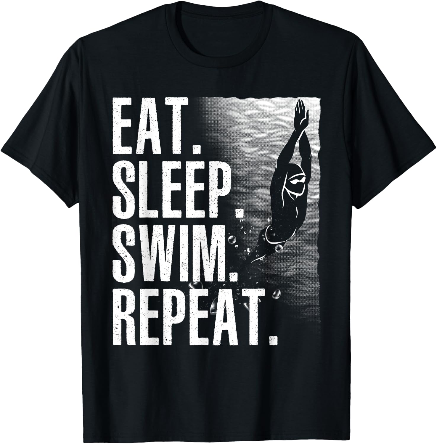 Funny Swimming Design Women Kids Swimmers Swim Team T-Shirt - T-Shirt | Black