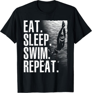 Funny Swimming Design Women Kids Swimmers Swim Team T-Shirt - T-Shirt | Black