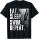 Funny Swimming Design Women Kids Swimmers Swim Team T-Shirt - T-Shirt | Black