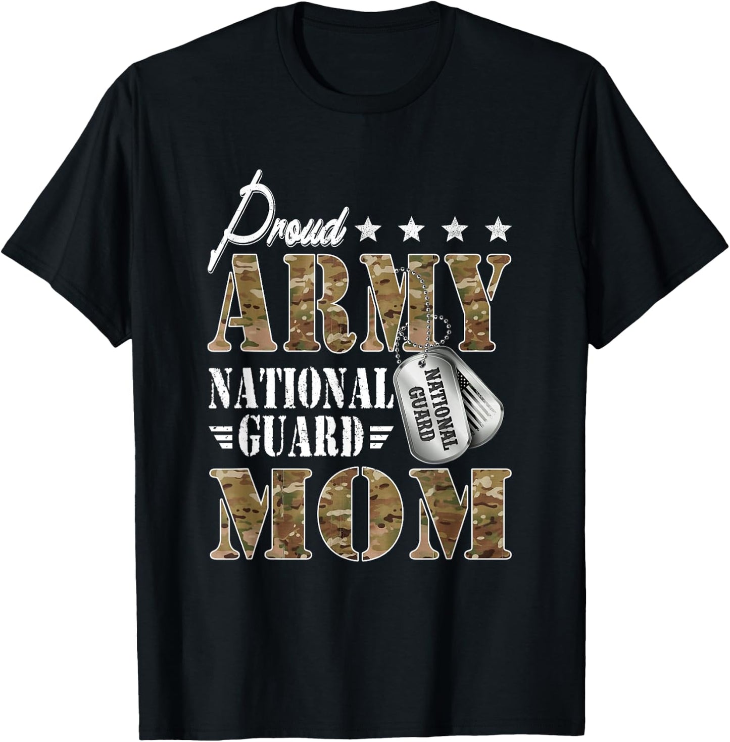 Proud Army National Guard Mom National Guard Graduation T-Shirt - T-Shirt | Black