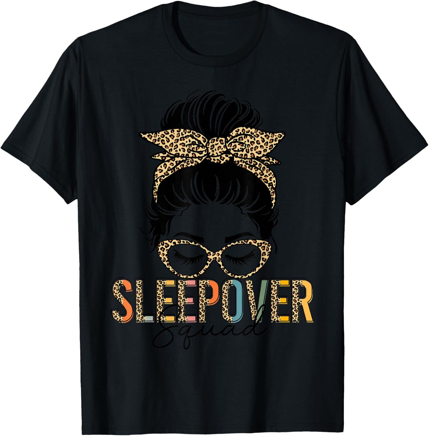 Cute Sleepover Squad Pajama Party Slumber Party T-Shirt - T-Shirt | Black