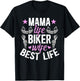 Mama Life Biker Wife Of A Biker Wife Motorcycle Wife T-Shirt - T-Shirt | Black