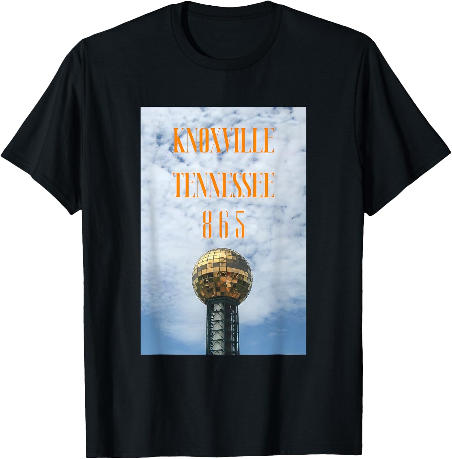 Sunsphere Tower Knoxville 865 Tennessee Travel Souvenir T-Shirt - T-Shirt | Black