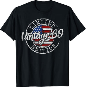 Vintage 1969 56th Birthday Gifts Women 56 Year Old T-Shirt - T-Shirt | Black