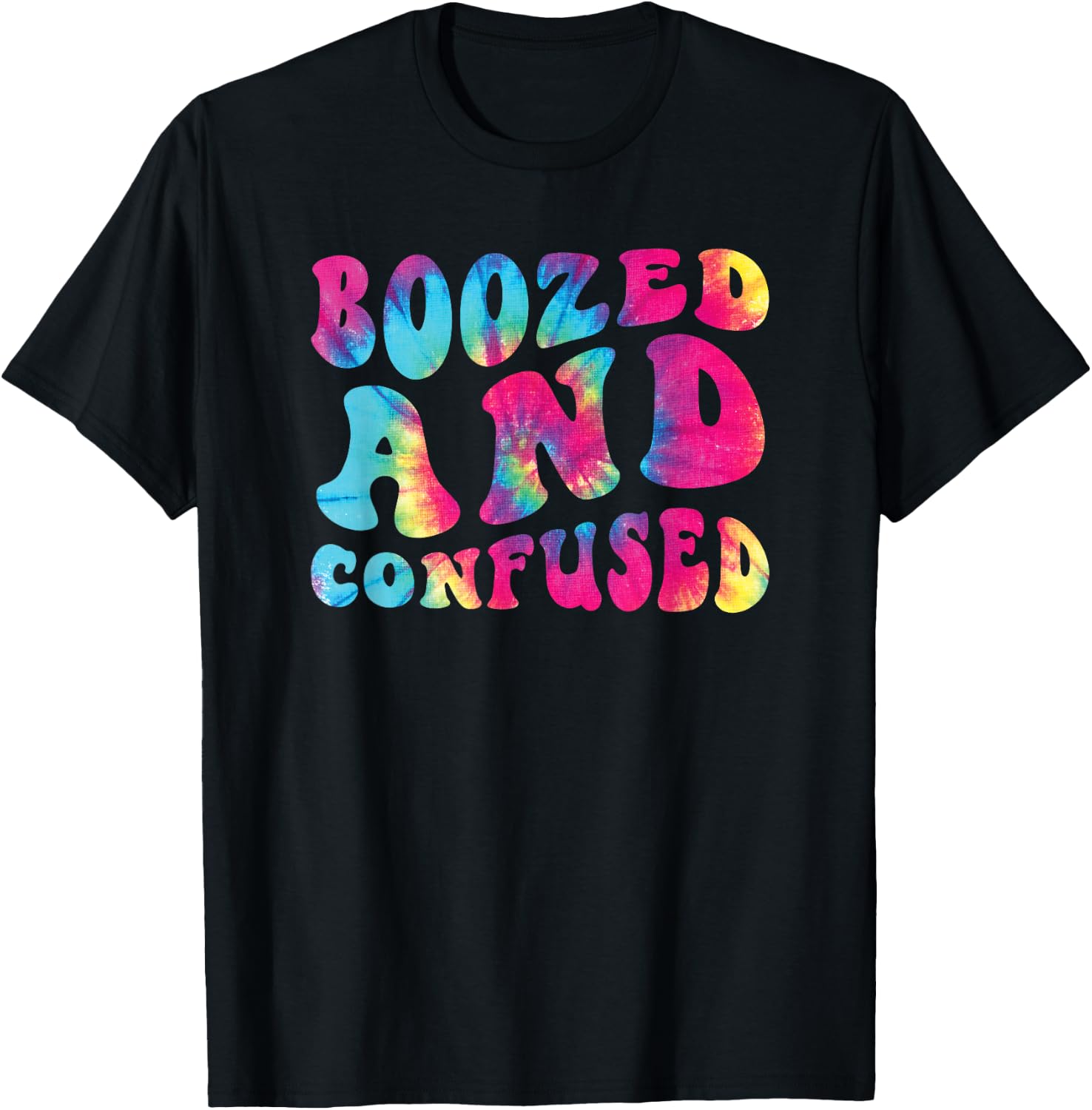 Boozed And Confused Funny Bar Alcohol Drinking Beer Wine T-Shirt - T-Shirt | Black