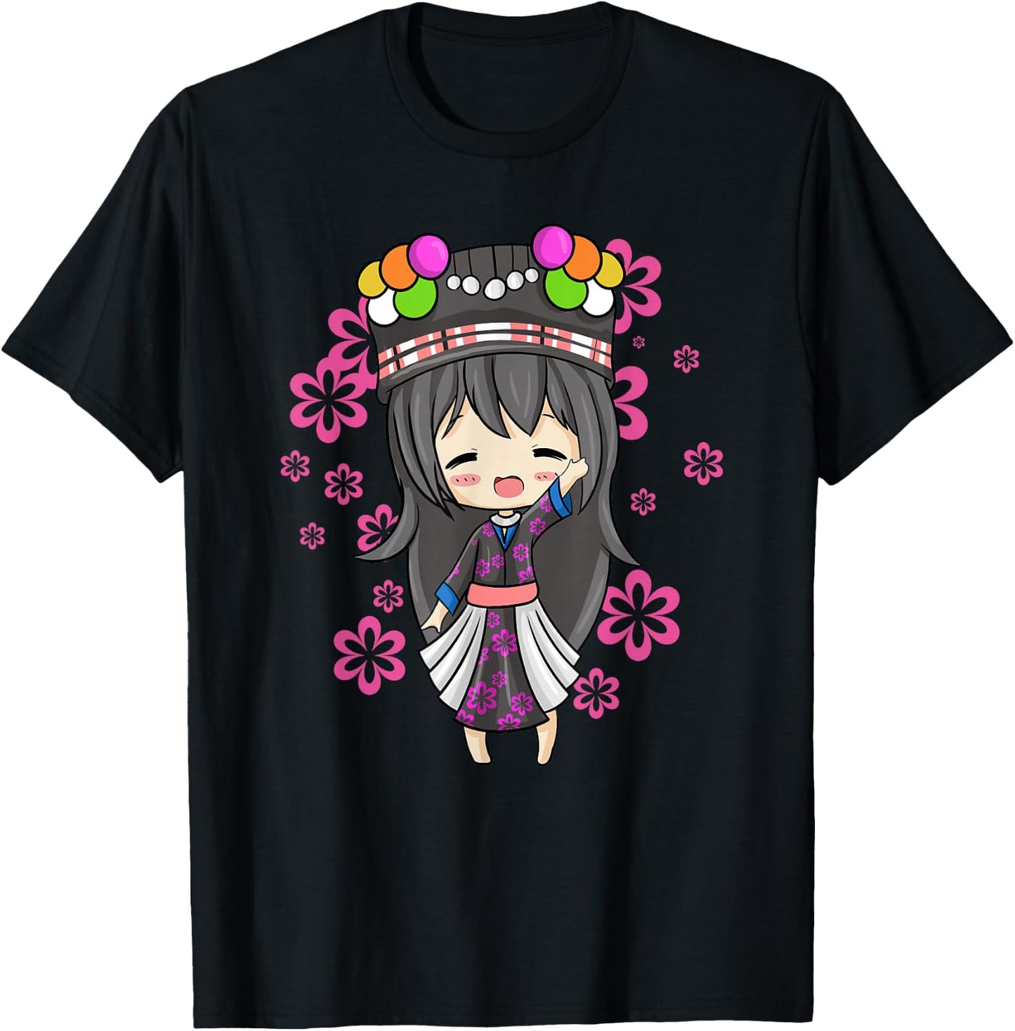 Hmong Miao Proud Traditional Girl Woman Hmoob Queen T-Shirt - T-Shirt | Black