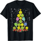 Pickleball Christmas Tree Santa Pickleball X Mas Lights T-Shirt - T-Shirt | Black