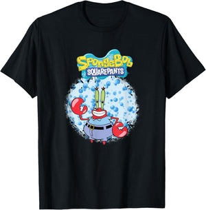 Mademark x SpongeBob SquarePants - Original SpongeBob Square Pants - Mr. Krabs with bubbles T-Shirt - T-Shirt | Black
