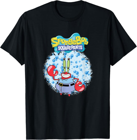 Mademark x SpongeBob SquarePants - Original SpongeBob Square Pants - Mr. Krabs with bubbles T-Shirt - T-Shirt | Black