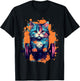 Gym, Workout or Fitness Gift Funny Cat in a Gym Women T-Shirt - T-Shirt | Black