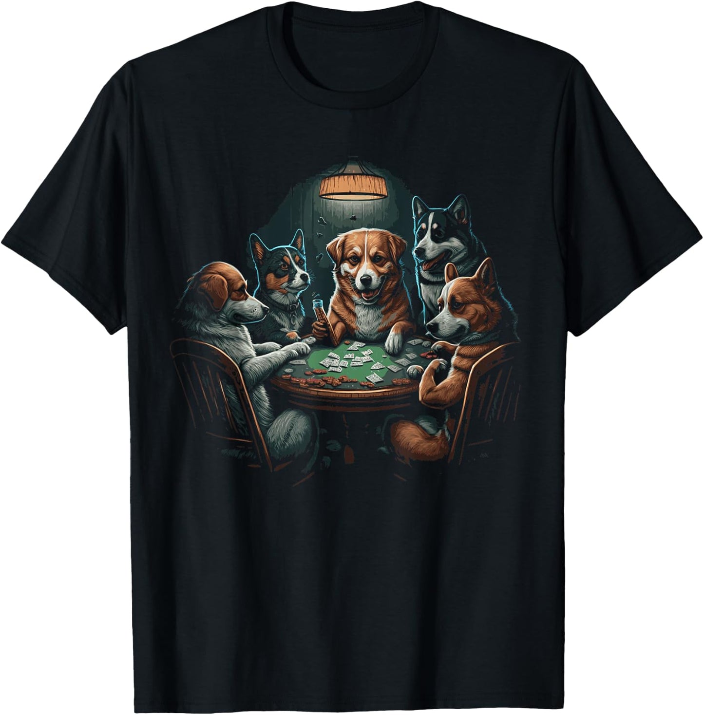 Dogs Playing Poker Cards Dog Casino Player Gambling Women T-Shirt - T-Shirt | Black