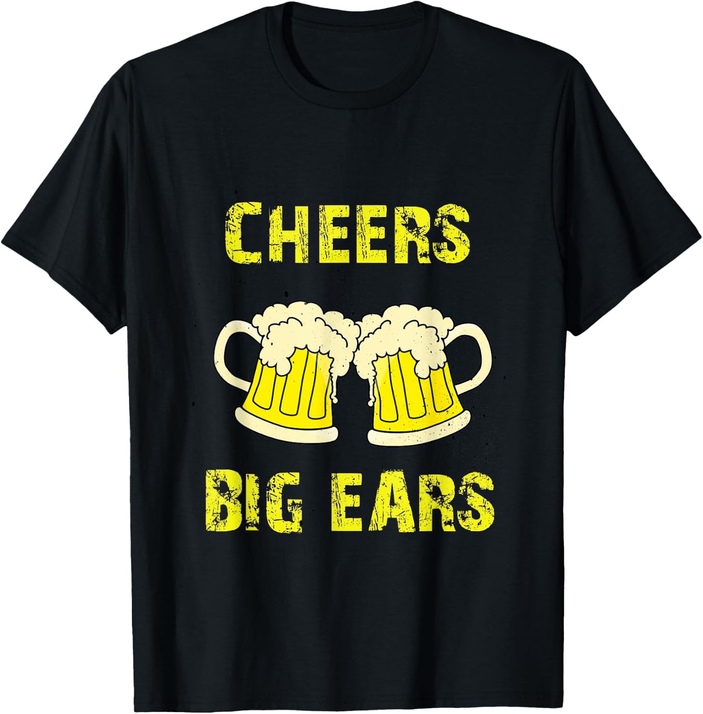 Cheers, big ears, beer T-Shirt - T-Shirt | Black