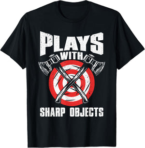 Funny Axe Throwing Design Women Ax Throwing Lover T-Shirt - T-Shirt | Black