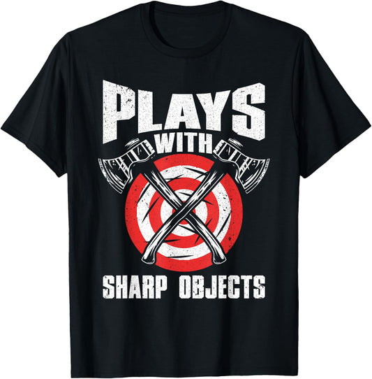 Funny Axe Throwing Design Women Ax Throwing Lover T-Shirt - T-Shirt | Black