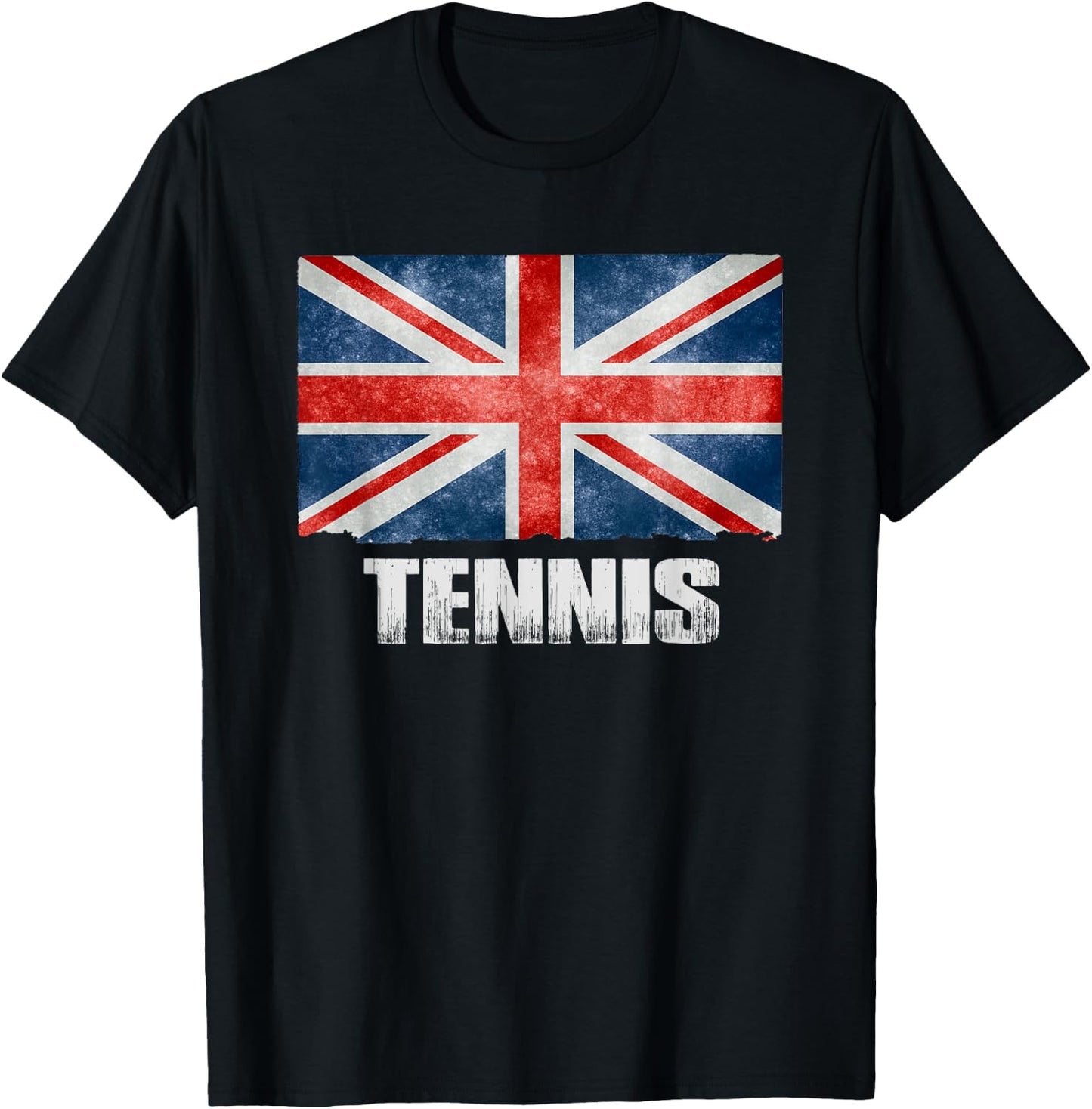 Great Britain UK Flag Tennis - Patriotic UK Tennis Gift Kids Men T-Shirt - T-Shirt | Black