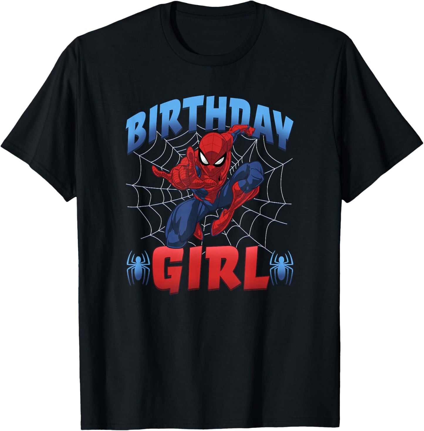 Marvel Spider-Man Birthday Girl Classic T-Shirt - T-Shirt | Black