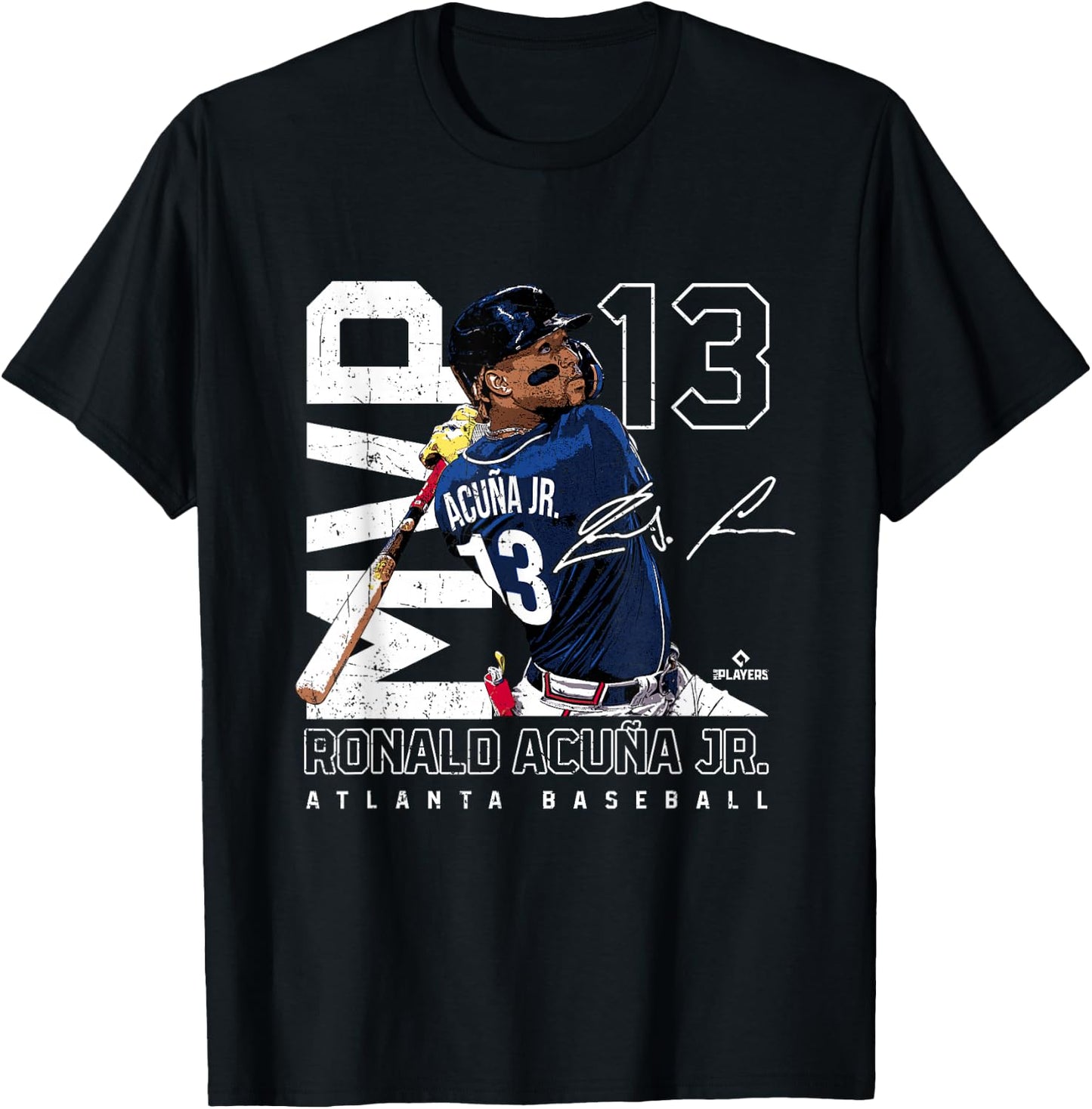 MVP Ronald Acuna Jr Atlanta MLBPA T-Shirt - T-Shirt | Black