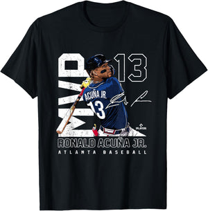 MVP Ronald Acuna Jr Atlanta MLBPA T-Shirt - T-Shirt | Black