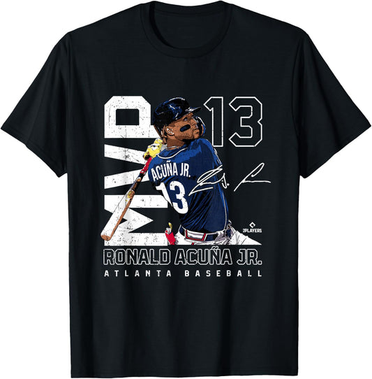 MVP Ronald Acuna Jr Atlanta MLBPA T-Shirt - T-Shirt | Black