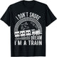 Funny I Don't Snore I Dream I'm a Train Shirt Train Lovers T-Shirt - T-Shirt | Black