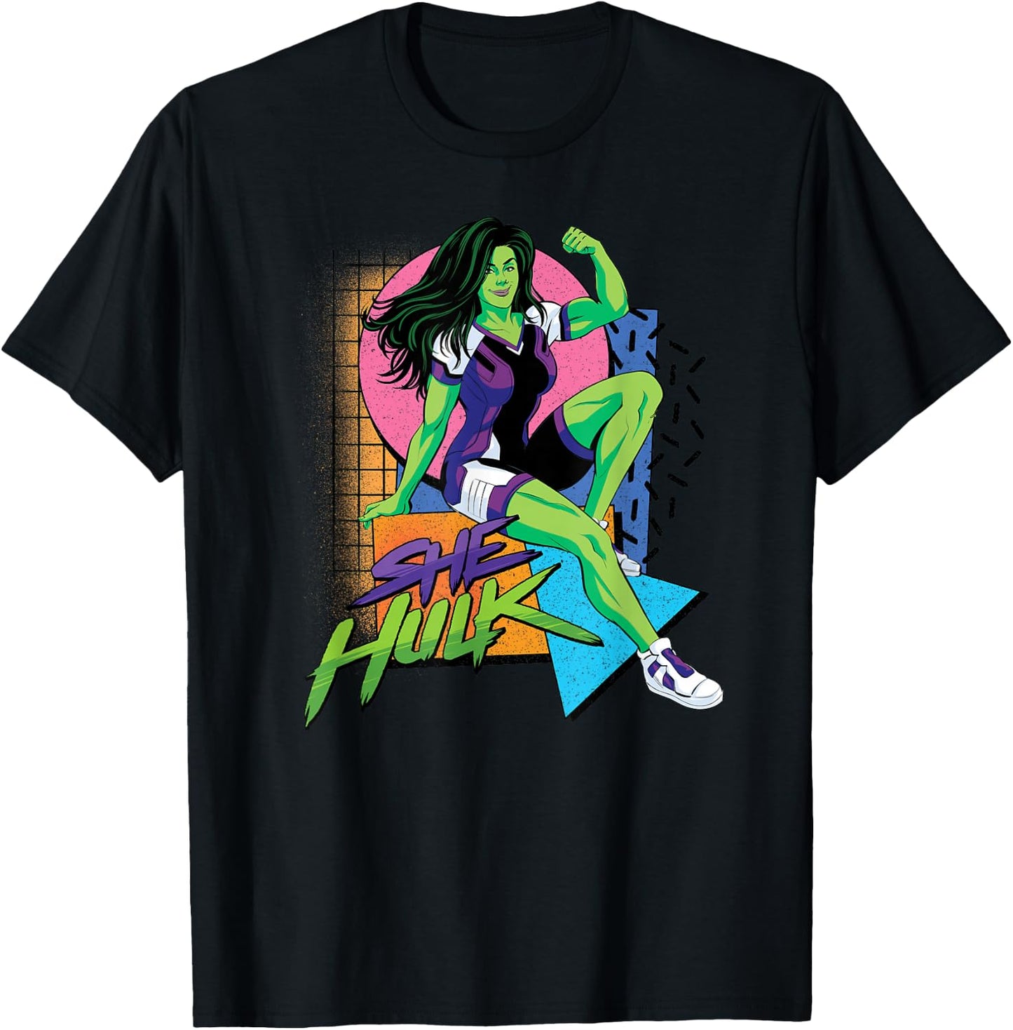 Marvel Studios She-Hulk LA Retro Eighties Style Disney+ T-Shirt - T-Shirt | Black