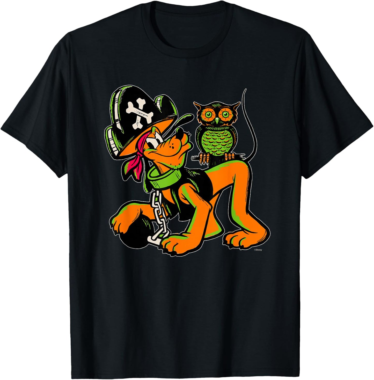 Disney 100 Pluto Halloween Classic Pirate Captain Costume T-Shirt - T-Shirt | Black