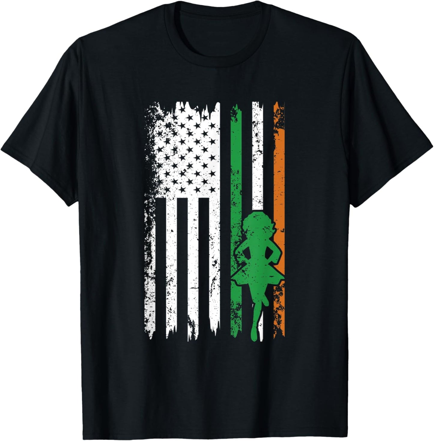 Irish Dance St Patricks Day Reel Girl Irish Step Dance Shoes T-Shirt - T-Shirt | Black