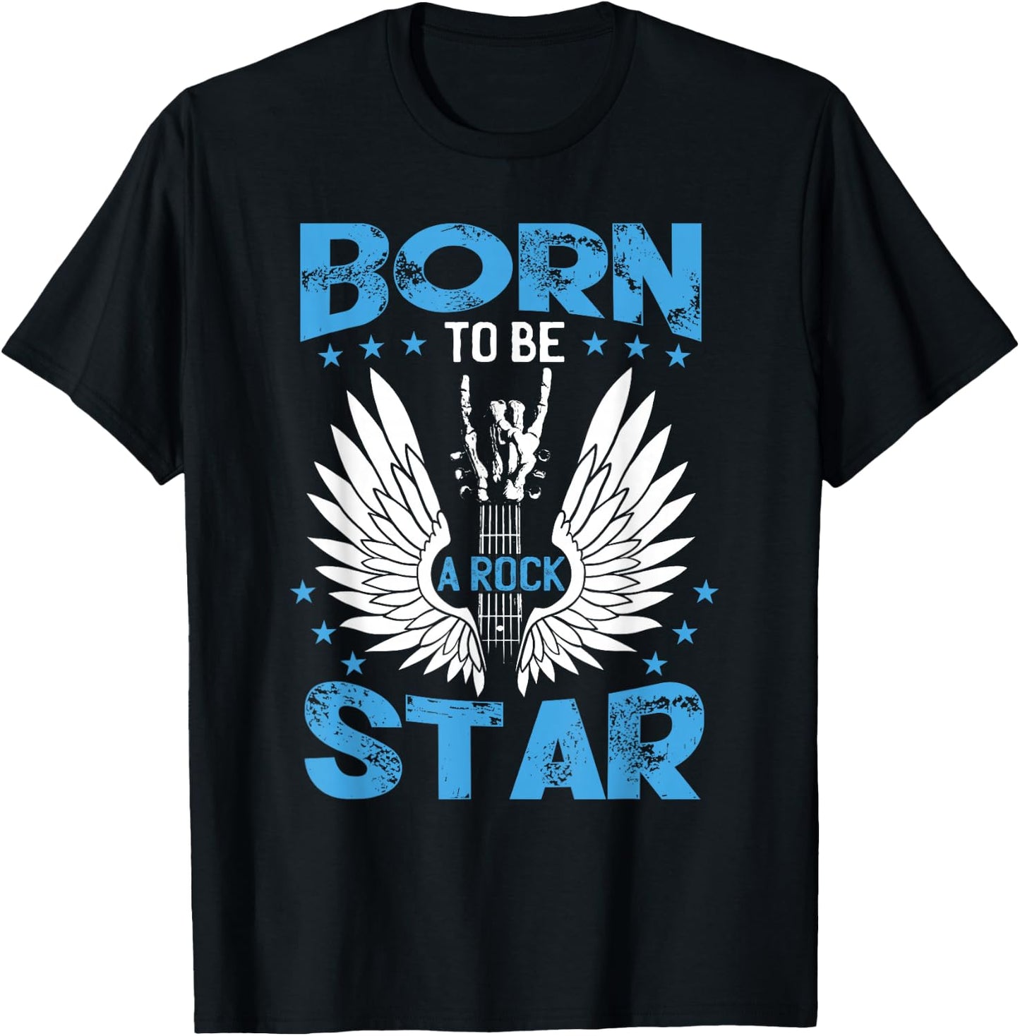 Born To Be A Rock Star | Kids | Guitar Player Music Guitar T-Shirt - T-Shirt | Black