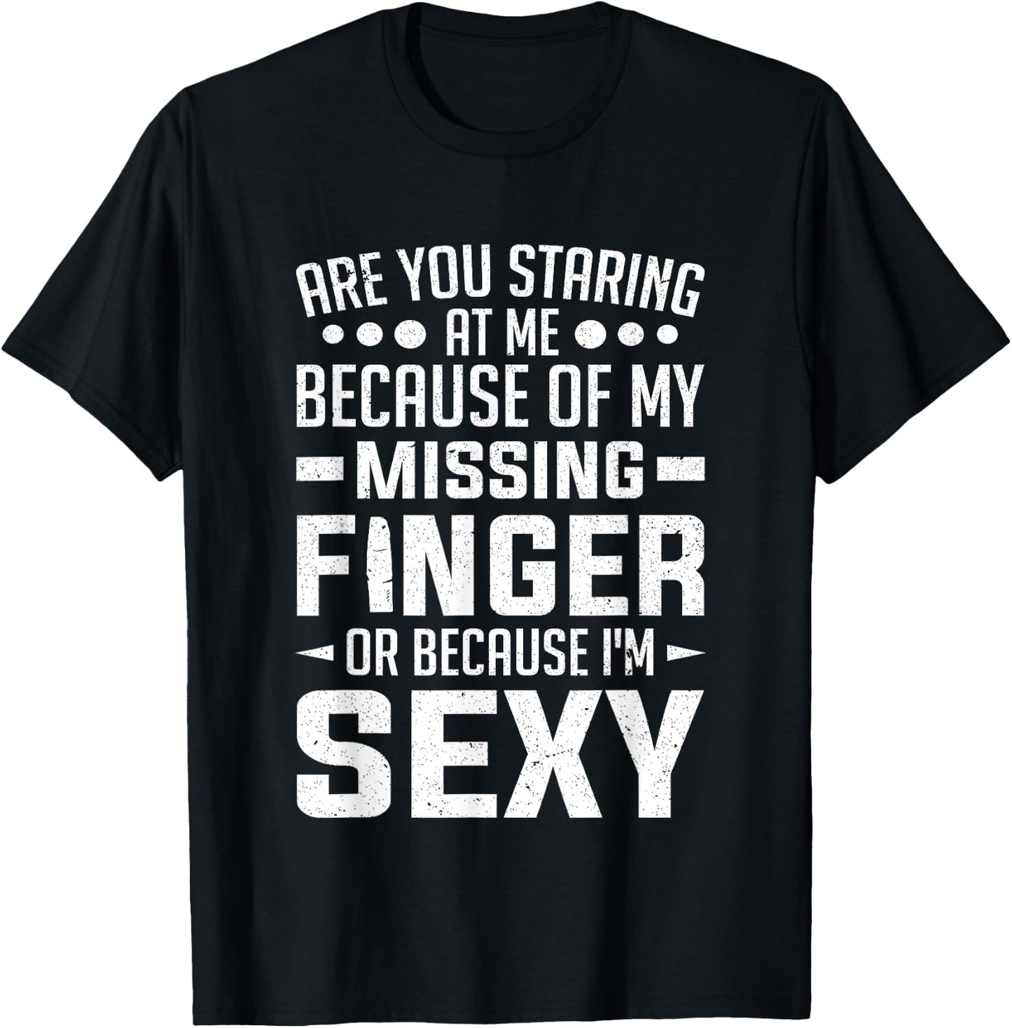 Finger Amputee Outfit Amputation Amputated Missing Finger T-Shirt - T-Shirt | Black