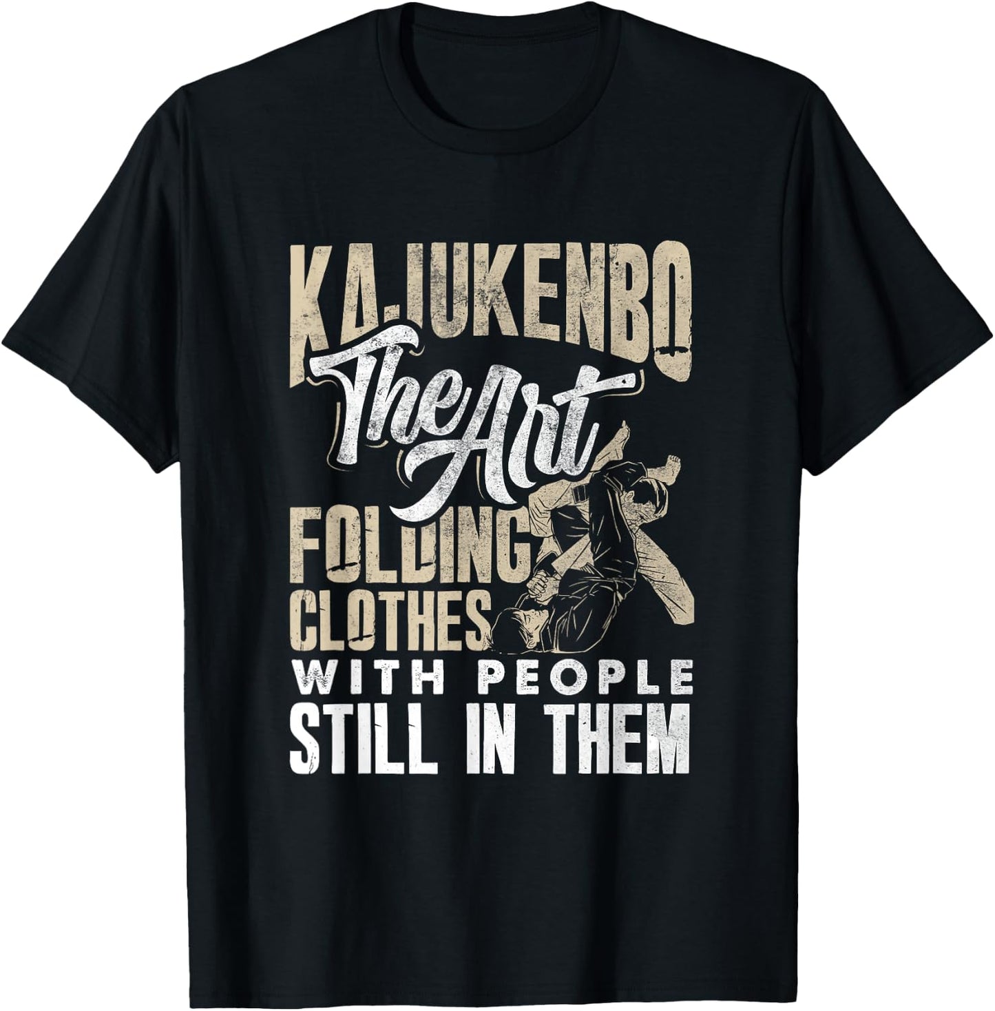 Kajukenbo Art Folding Clothes With People Karate Judo Fusion T-Shirt - T-Shirt | Black