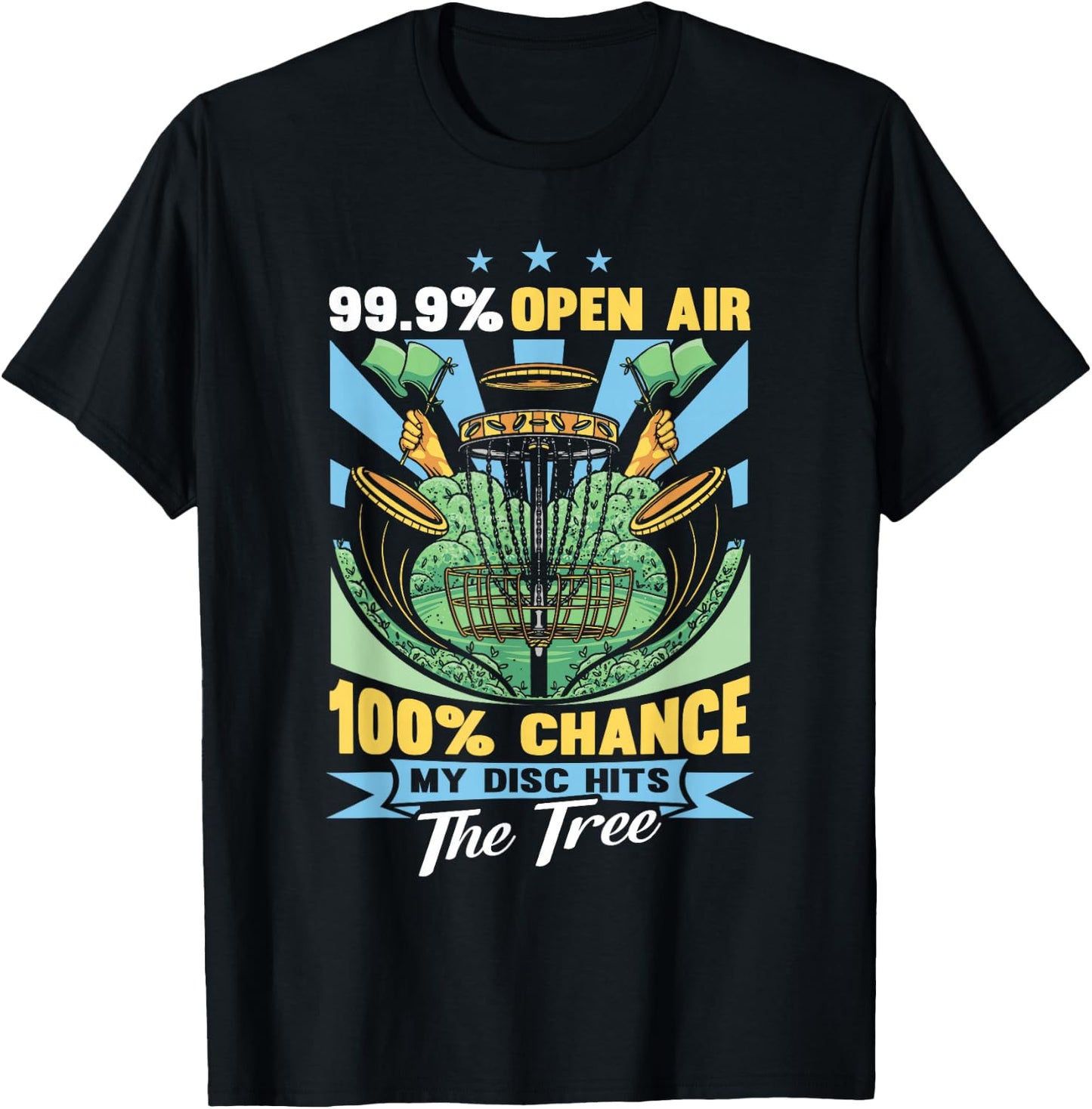 Funny Disc Golf Player T-Shirt - T-Shirt | Black