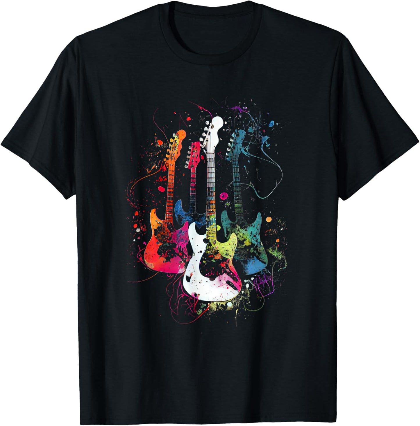 Guitars Musicians Guitarists T-Shirt - T-Shirt | Black