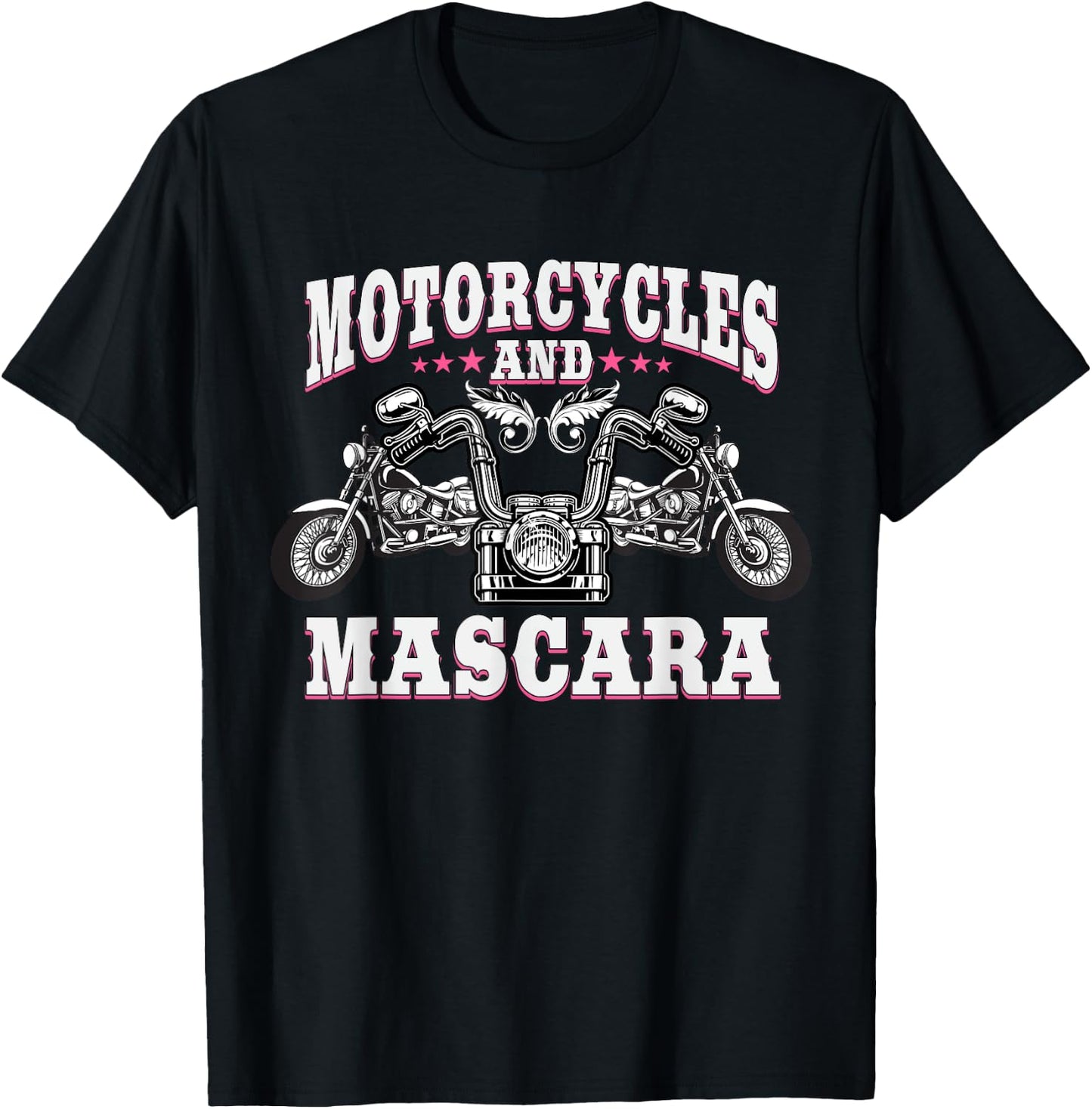 Funny Motorcycle Lover Designs For Girls Women Biker Female T-Shirt - T-Shirt | Black