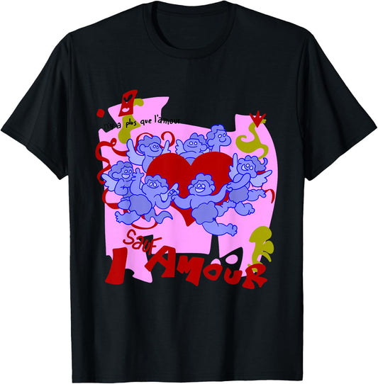 Retro 1980s Beat It Amour Cartoon Version T-Shirt - T-Shirt | Black