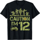 12th Birthday Military I'm 12 Year Old Soldier Camo Birthday T-Shirt - T-Shirt | Black