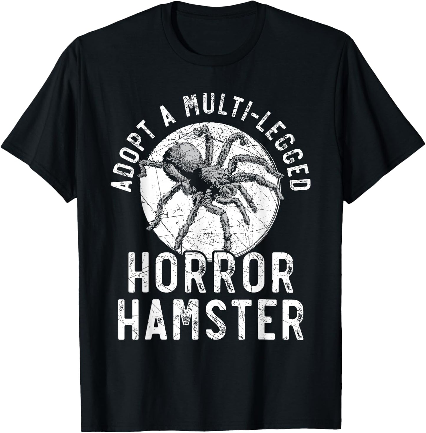 Adopt A Multi-Legged Horror Hamster Tarantula Spider T-Shirt - T-Shirt | Black