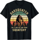Dadsquatch Like A Dad Way More Squatchy Funny Bigfoot D T-Shirt - T-Shirt | Black